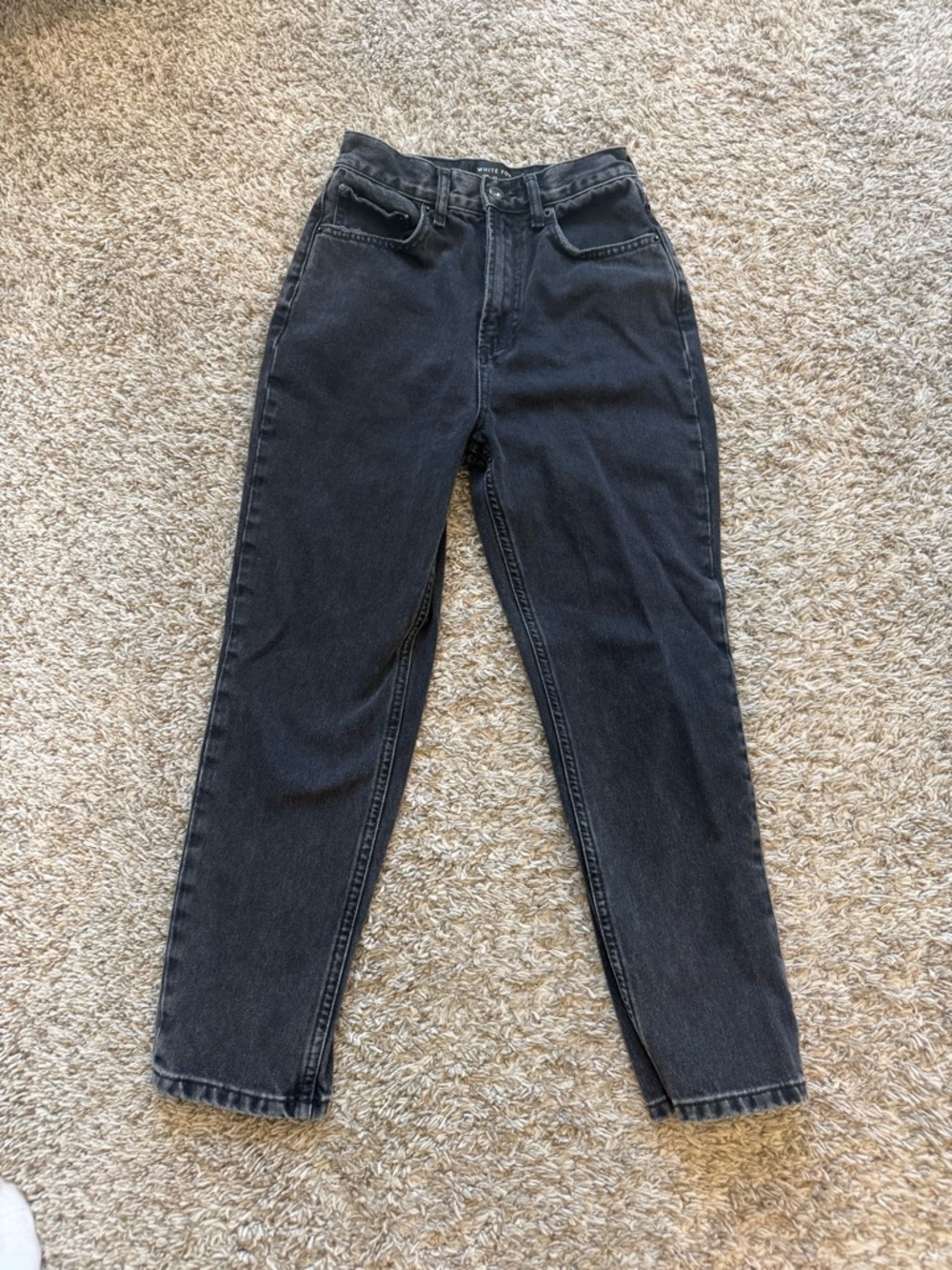 White Fox Boutique High-Rise Black Straight Jeans